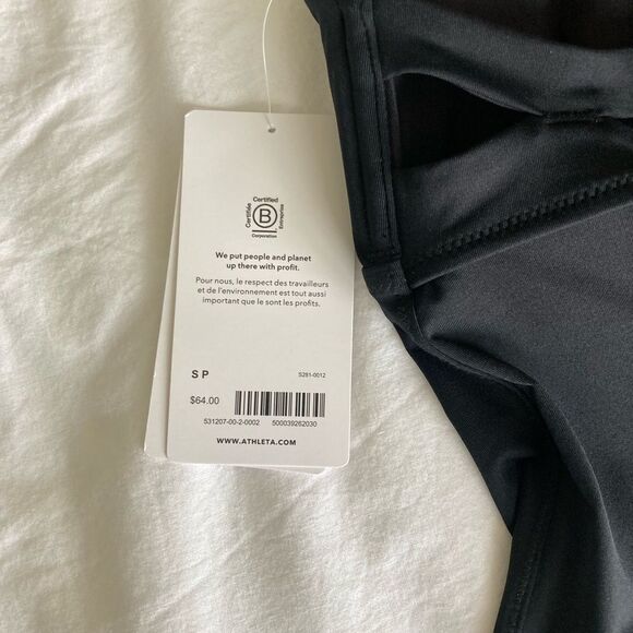 ATHLETA Black Triangle Tankini A-C Size SP NWT - Picture 7 of 7